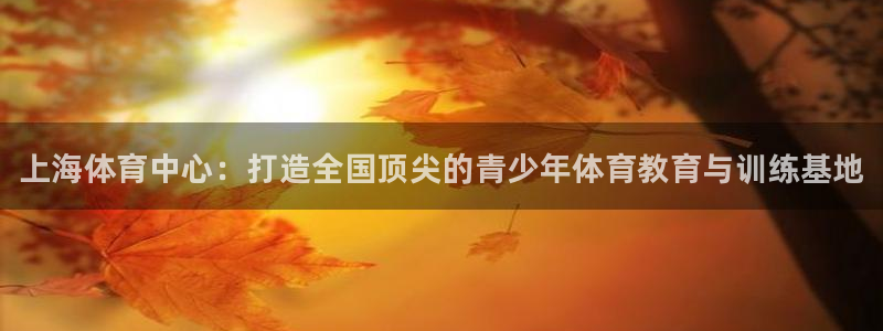 米兰体育官网下载：上海体育中心：打造全国顶尖的青少年