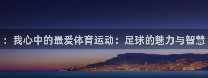 米兰体育官方正版app集团官网网址：：我心中的最爱体育运动：